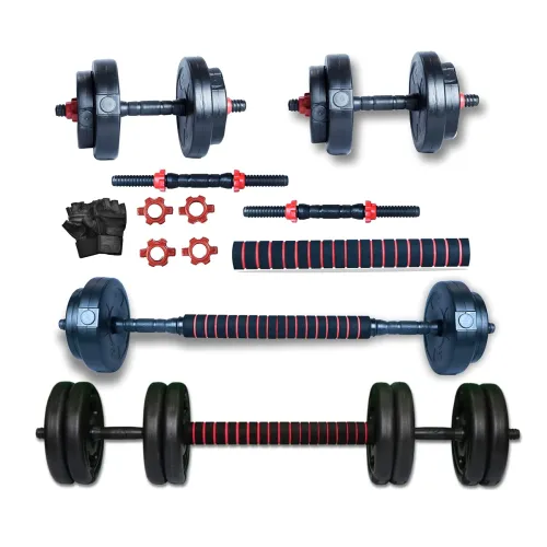 Image of Adjustable Dumbbell Set with Gloves 18kg