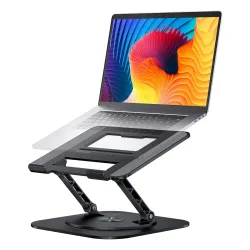Adjustable Laptop Stand with 360 Rotating Base (10-16 Inch)