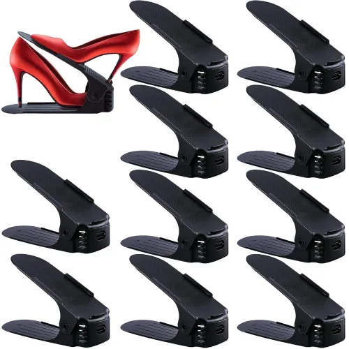 Image of Adjustable Shoe Rack Organizer, Pack of 10