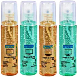 Admiz Liquid Solution with Cloth to Clean Mobile/Laptop Screen PACK OF 4 for Computers, Laptops, Mobiles (Cleaner Fluid 