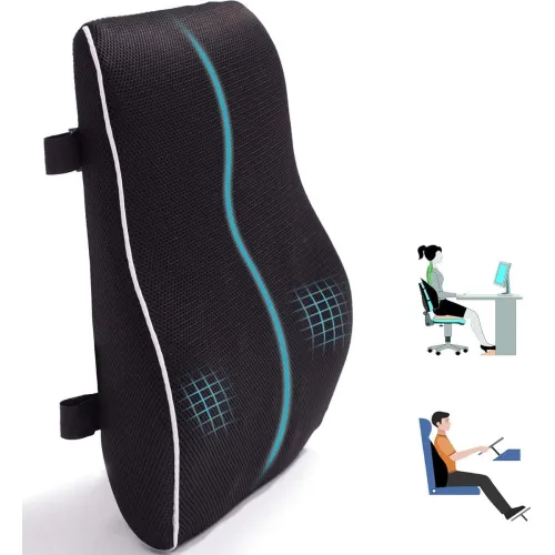 Image of Adofys Lumbar Support Pillow - Back Cushion with Memory Foam, Posture Pillow for Back Support and Back Pain Relief, Ergo