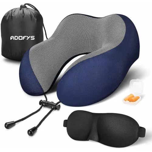 Image of Adofys Travel Pillow Premium Memory Foam Sleeping Neck Pillows 