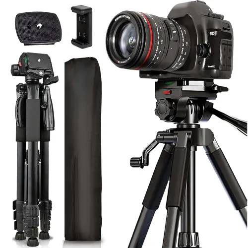 Image of Adofys 76” Aluminium Tripod with Phone Holder & Bag