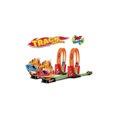 Image of ADORA Pull Back High-Speed Tracks Car Race Game – 360° Rolling Fork Infinity Loop | Pull Back Race Car Tracks Toy Set fo