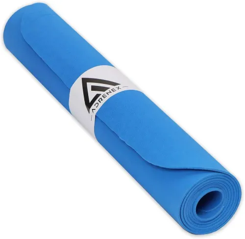 Image of Adrenex by Flipkart Lightweight, Anti-Slip, Soft EVA 4 mm Yoga Mat for Men & Women, Exercise & Gym Blue 4 mm Yoga Mat