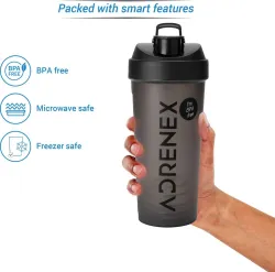 Adrenex BPA Free Gym Bottle with Mixer Ball 700 ml Plastic Shaker