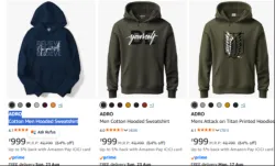 ADRO Men's Hooded Sweatshirt Flat 64% Discount