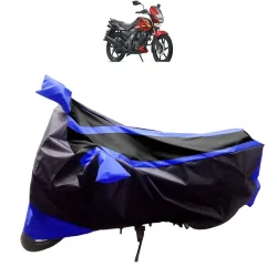 AdroitZ Blue & Black Polyester Two Wheeler Cover_1196