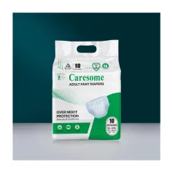 Adult Diapers Pants Style - with Odour Lock, Unisex, Leakproof, Elastic Waist and Anti-Bacterial Absorbent Core - Waist 