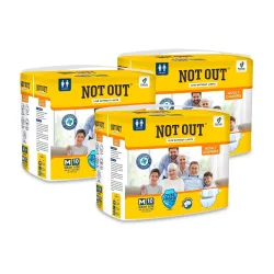 Adult Tape Diapers - Overnight Protection with 3D Core, Odour Control & Up to 12-Hour Absorption | Medium (30-40 Inches)