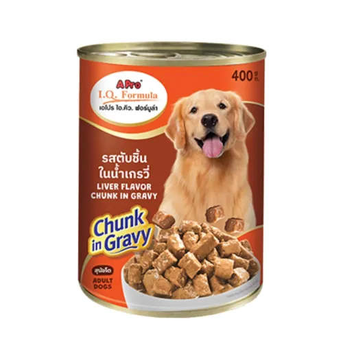 Image of Adult Wet Dog Food Can Liver Chunk 400g