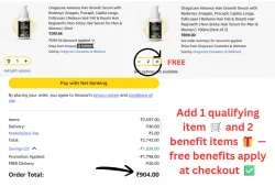 Advance Hair Growth Serum 50ml + 2 Free (100ml * 2)