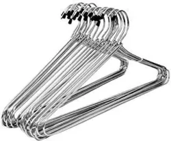 AENON Stainless Steel Saree Hangers (Pack of 12, Silver)