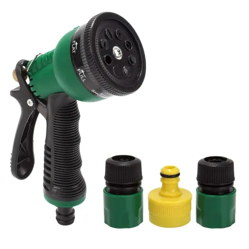 Image of Aepigo 8-Function Garden Hose Spray Gun (Green /Yellow)