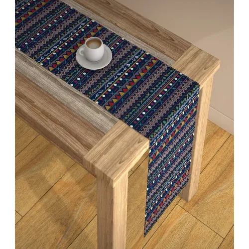 Image of AEROHAVEN™ Abstract Multicolour HD Digital Premium Modern 4 Seater Table Runner Cloth - TR-04 - (Mulitcolor, 13 x 60 Inc