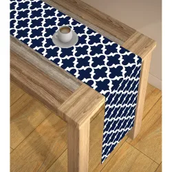 AEROHAVEN™ Abstract Multicolour HD Digital Modern 4 Seater Table Runner Cloth Cover - TR19 - (Blue, 13 x 60 Inch)