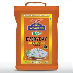 Aeroplane Family Choice Everyday Basmati Rice. Non-Sticky & Delicious, Perfect Rice for Daily Meals. 5kg