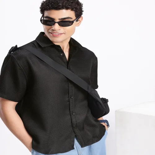 Image of Aeropostale Geometric Self Design Casual Shirt