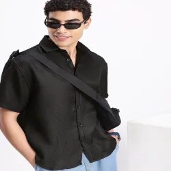 Aeropostale Geometric Self Design Casual Shirt