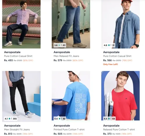 Image of AEROPOSTALE Men's Clothing up to 80% Discount