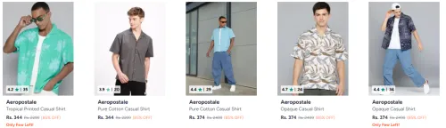 Image of Aeropostale Men's Shirt at Minimum 80% Discount