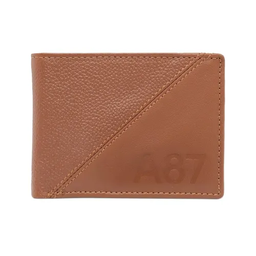 Image of Aeropostale Men's SLIMFOLD Wallet Tucson - Tan | Pebbled Leather