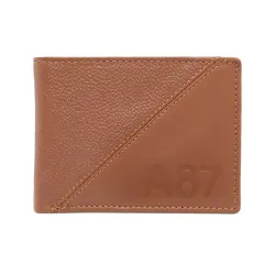 Aeropostale Mens SLIMFOLD Wallet Tucson - Tan | Pebbled Leather