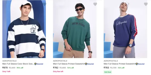 Image of Aeropostale Men's Sweatshirts upto 73% Discount