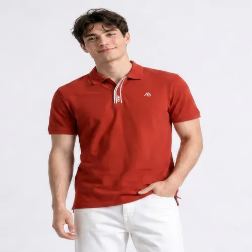 Image of Aeropostale Polo Collar Pure Cotton T-shirt