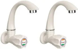 aerowell PVC Tap Kitchen Mixer White POLO Sink Cock for Bathroom Wash Basins Tap Kitchen Mixer White POLO Sink Cock for
