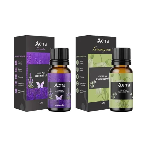 Image of Aerra Serenity Duo – Lavender & Lemongrass Essential Oil Combo (2 x 15ml) 