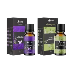 Aerra Serenity Duo – Lavender & Lemongrass Essential Oil Combo (2 x 15ml) 