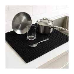 AERYS 38 x 51 cm Dish Dry Mat | Microfiber Home Drying Reversible Mat | Kitchen Absorbent Mats for Kitchen, Home, Office and Laundry | (1, 38 x 51 cm)