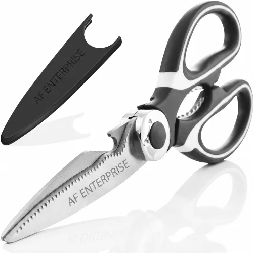 Image of AF ENTERPRISE Multi Purpose Kitchen Scissors Premium Stainless Steel Heavy Duty Kitchen Shears with Bottle Opener | Food