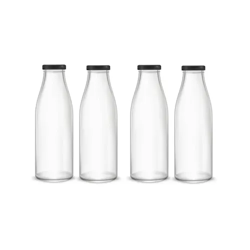 Image of AFAST 500ml Water / Milk Bottles with Lid, Set of 4