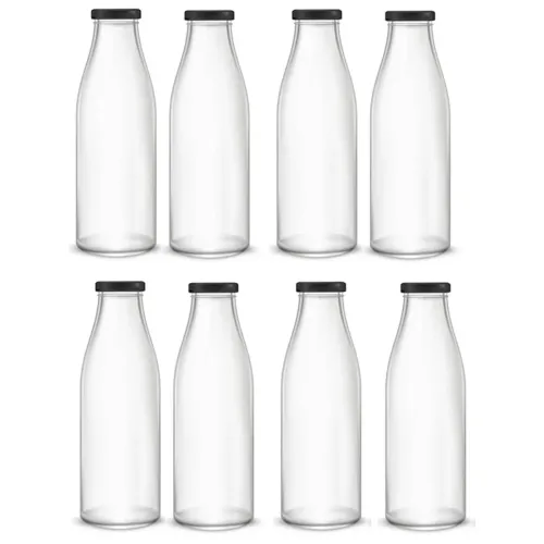 Image of AFAST Water/Milk Bottle With Lid, Set Of 8, 500 ml -RT55138