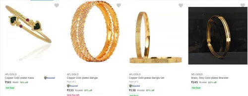 Image of Afj Gold Bangles Bracelets & Armlets Starting @ ₹183