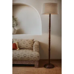 After Hour Classic Incandescent Floor Wooden Lamp