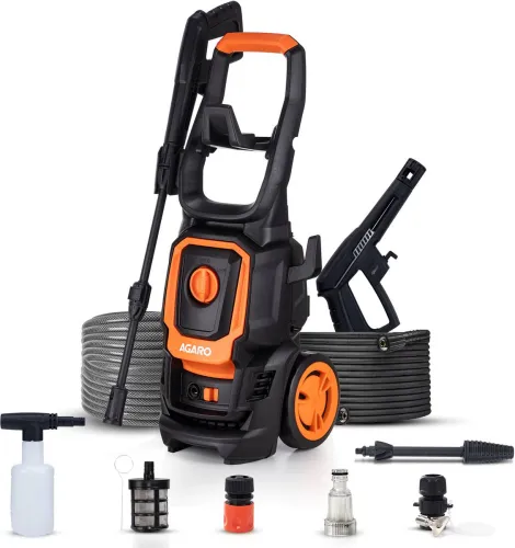 Image of AGARO Alpha 1600W High Pressure Washer – 130 Bar