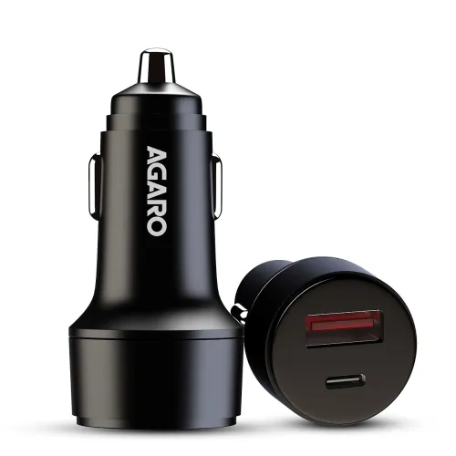 Image of Agaro CC1930 36W Dual-Port PD + QC3.0 Car Charger (Black)