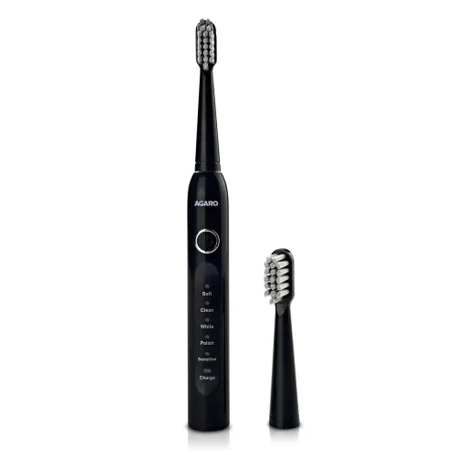 Image of AGARO COSMIC ADVANCE Sonic Electric Tooth Brush For Adults With 5 Modes, 2 Brush Heads & Rechargeable With 4 Hours Charg
