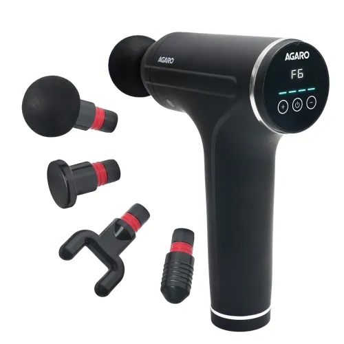 Image of AGARO Galaxy Massager Machine, Handheld Deep Tissue Massage Gun, 4 Heads