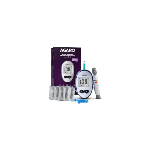 Image of AGARO Glucometer, Blood Glucose Monitoring System with 50pcs