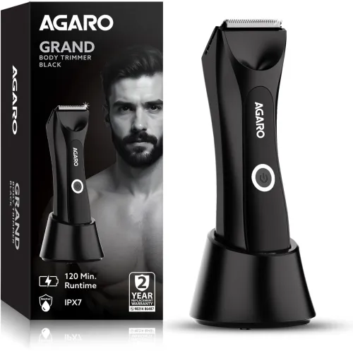 Image of AGARO Grand Body Trimmer For Beard 6 Length Settings Ceramic Blades Grooming Kit 