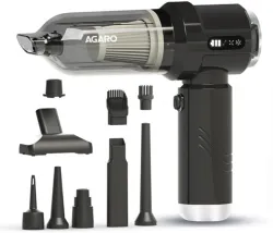 AGARO HVC1717 Cordless Car Vacuum Cleaner,2-in-1 Suction & Blower,15000PA, HEPA Filter Cordless Vacuum Cleaner (Grey)