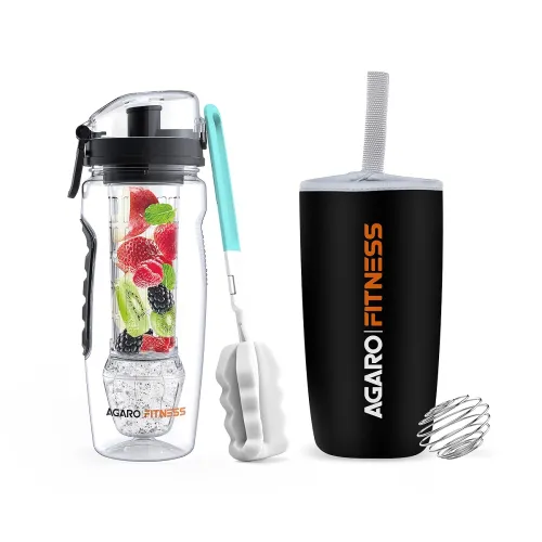 Image of AGARO Infusion Fruit Infuser Bottle 1L – Black