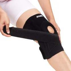 AGARO Knee Brace With Side Stabilizers & Patella Gel Pads, Adjustable Compression Knee Support Braces for Knee Pain, Art