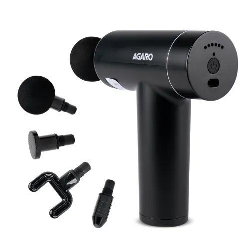 Image of AGARO Regal Gun Massager with 4 Heads & 6 Speeds (Black)