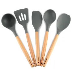 AGARO SILICONE HEAT RESISTANT COOKING SPATULA SET 5 PIECES