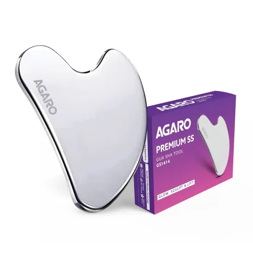 Image of AGARO Stainless Steel Gua Sha Facial Massager Tool